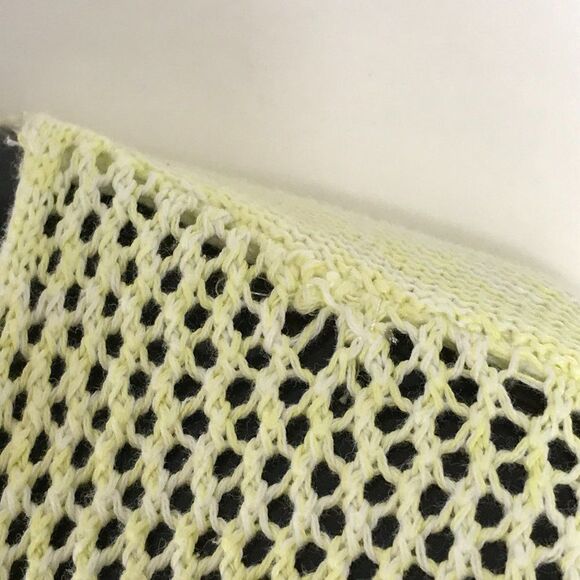 Lane Bryant Open Knit Sweater Women's Plus Size 22/24 Yellow Pullover Cotton - Picture 5 of 11